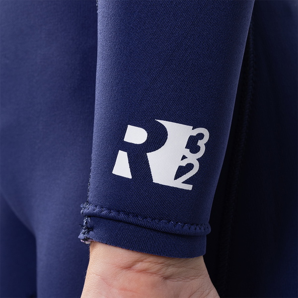 2025 Gul Dames Response 3/2mm Gbs Rug Ritssluiting Wetsuit RE1232-C1 - Blue / Paisley